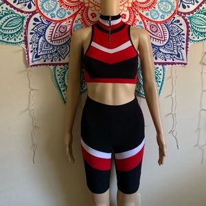 Go An Extra Mile Colorblock Set - Red Combo